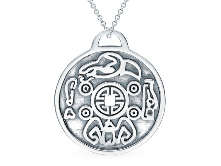 Silver pendant-amulet Money for luck