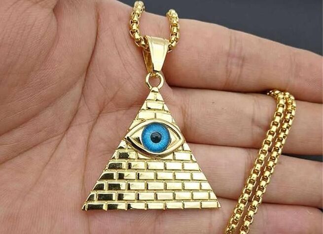 Masonic amulet (all-seeing eye) in the form of a necklace for wealth
