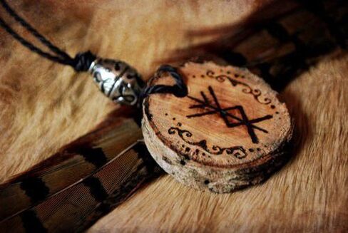 rune pendant as an amulet for luck
