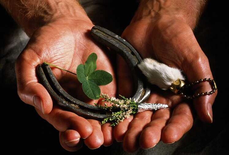 a horseshoe as a good luck charm